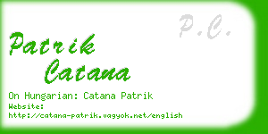 patrik catana business card